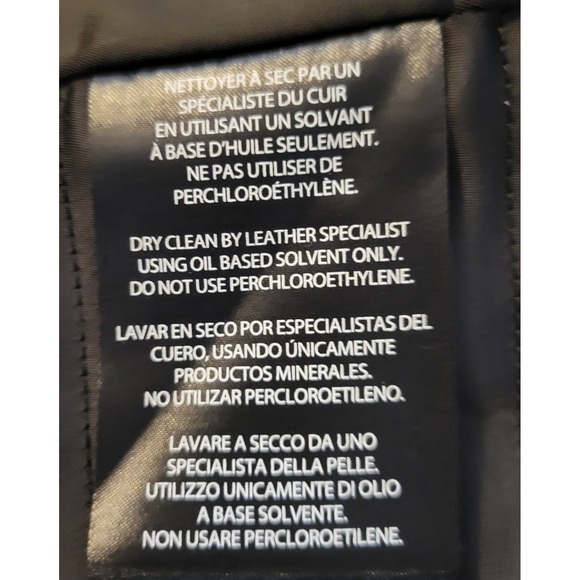 Mackage Nori 2-in-1 Black Wool Cashmere Double Collar Wrap Coat Leather Belt Zip - Picture 14 of 16